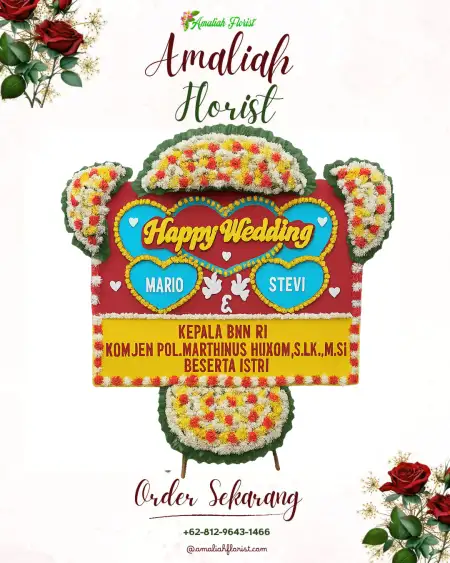 Papan Bunga Pernikahan Kototuo Limokampuang